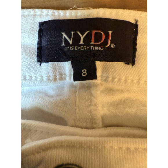 NYDJ‎ Sheri Slim Jeans Women's 8 White Stretch Denim Ankle Length NWT Flaw - Picture 5 of 11